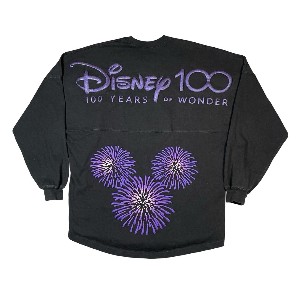 Disney Spirit Jersey Size L 100 Years Of Wonder Black Purple Fireworks Hawaii - Picture 1 of 11